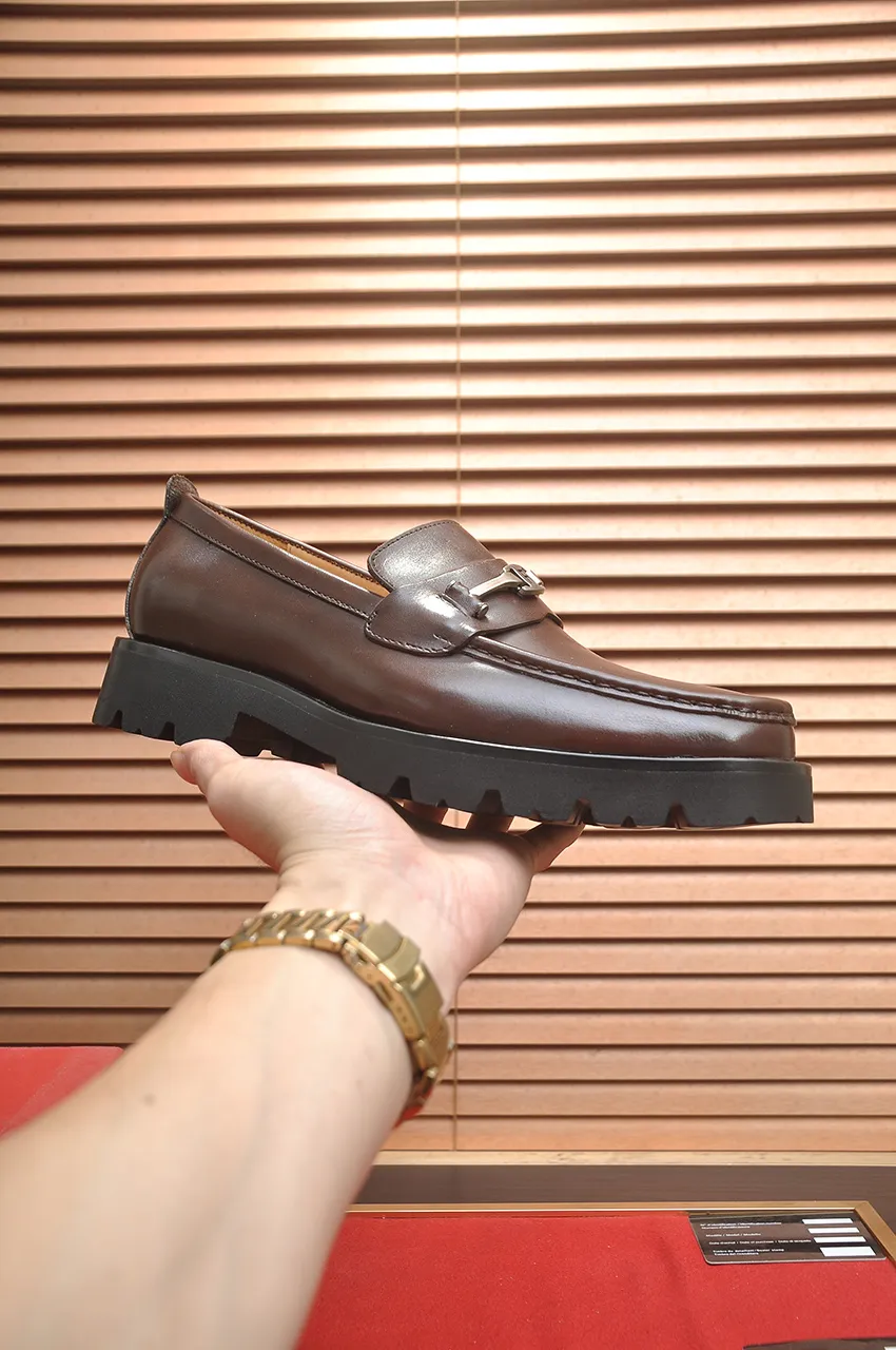 Men's shoes 💰500💶[Ferragamo/Ferragamo] The latest model in the counter. Original imported high-quality cowhide with open edges + imported 🐂 water-dyed cowhide lining + original luxury metal buckle + original combined outsole. Comparison without pressure 38--45 (45 is custom-made and cannot be returned or exchanged)
